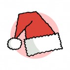 Santa hat with pink backround , decals stickers