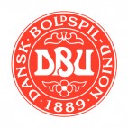 Danish Football Association soccer team logo, decals stickers