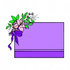 Pink flower with purple buckle and backround, decals stickers