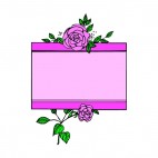 Pink roses with pink backround, decals stickers