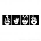 Kiss faces Rare, decals stickers