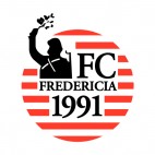 FC Fredericia soccer team logo, decals stickers
