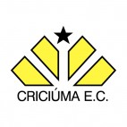 Criciuma Esporte Clube soccer team logo, decals stickers