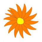 Red daisy, decals stickers