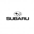 Subaru logo and text, decals stickers