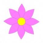 Pink daisy, decals stickers