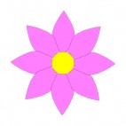 Pink daisy, decals stickers