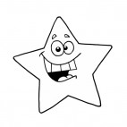 Happy star smiling, decals stickers