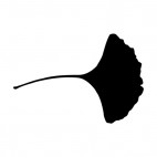 Toothed leaf silhouette, decals stickers