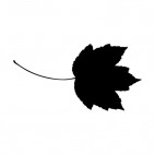 Toothed maple leaf silhouette, decals stickers