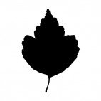Toothed leaf silhouette, decals stickers