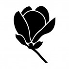 Flower budding silhouette, decals stickers