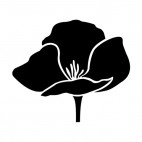 Tulip silhouette, decals stickers