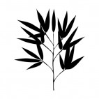 Magnolia leaves silhouette, decals stickers