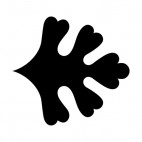 Lobbed leaf silhouette, decals stickers
