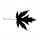 Toothed maple leaf silhouette, decals stickers