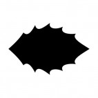 Lobbed leaf silhouette, decals stickers