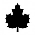 Lobbed leaf silhouette, decals stickers