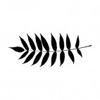 Small lobbed toothed leaves with twig silhouette, decals stickers