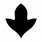 Lobbed leaf silhouette, decals stickers