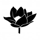 Flower silhouette, decals stickers