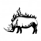 Flamboyant rhinoceros, decals stickers