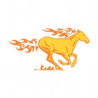 Flamboyant horse running, decals stickers