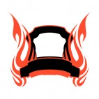 Black and red flames template, decals stickers