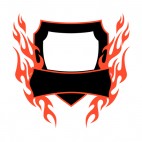 Black and red flames template, decals stickers