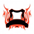 Black and red flames template, decals stickers