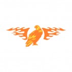 Flamboyant eagle looking back, decals stickers