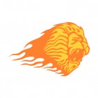 Flamboyant lion head roaring, decals stickers