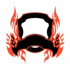 Black and red flames template , decals stickers