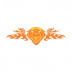Flamboyant angry wolf head, decals stickers
