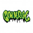 Green word graffiti, decals stickers