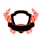 Black and red flames template , decals stickers