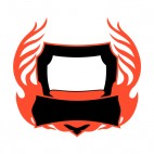 Black and red flames template , decals stickers