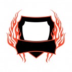 Black and red flames template , decals stickers