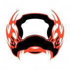 Black and red flames template , decals stickers