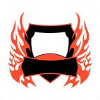 Black and red flames template , decals stickers