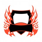 Black and red flames template , decals stickers