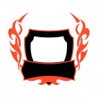 Black and red flames template , decals stickers