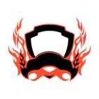 Black and red flames template , decals stickers