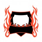 Black and red flames template , decals stickers