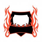 Black and red flames template , decals stickers