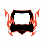 Black and red flames template , decals stickers