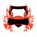 Black and red flames template , decals stickers