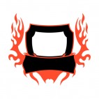 Black and red flames template , decals stickers