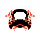 Black and red flames template , decals stickers