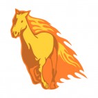 Flamboyant horse running, decals stickers